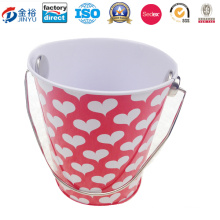 Metal Tin Bucket with Steel Handle-Bucket Shaped Tin Jy-Wd-2015122619